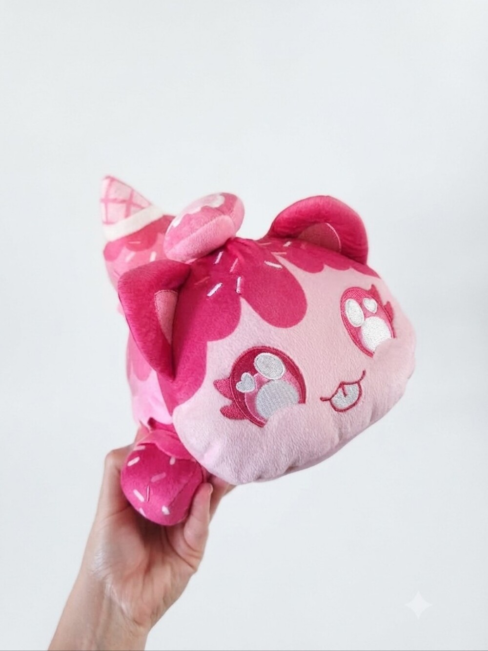 Aphmau MeeMeows 11" Strawberry Shortcake Cat Plush Large Ice Cream Series Pink S